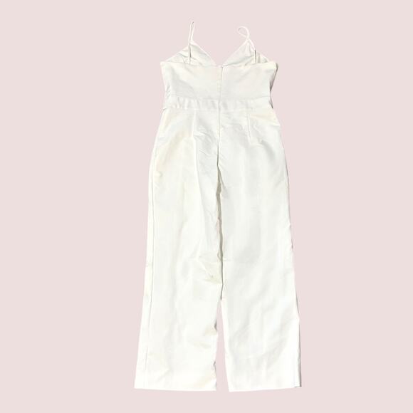 Cushnie Pants - Cushnie Et Ochs Jumpsuit Sz 10 - Ivory - Spaghetti Strap - Bridal Rehearsal